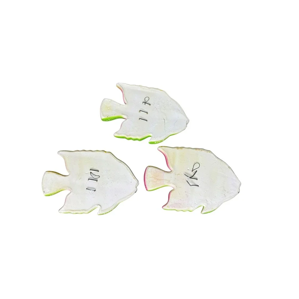 Vintage 1978 Miller Studio Chalkware Fish Wall Art Set 3 Neon Tropical Decor
